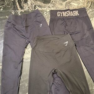 Gymshark Black and Gray Leggings Trio